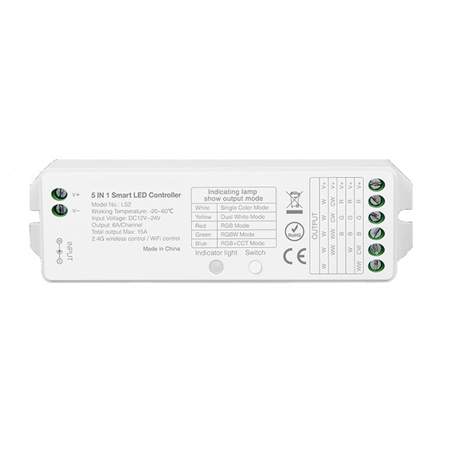 WiFi Tunable White LED Controller, Multi-zone CCT Dimmer
