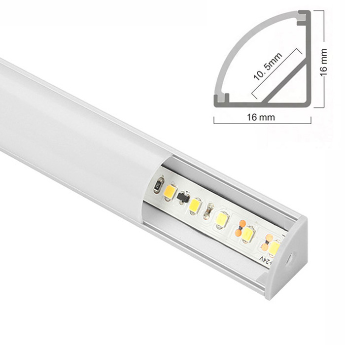 LED Strip Channel with Diffuser, V Shape Aluminum Profile
