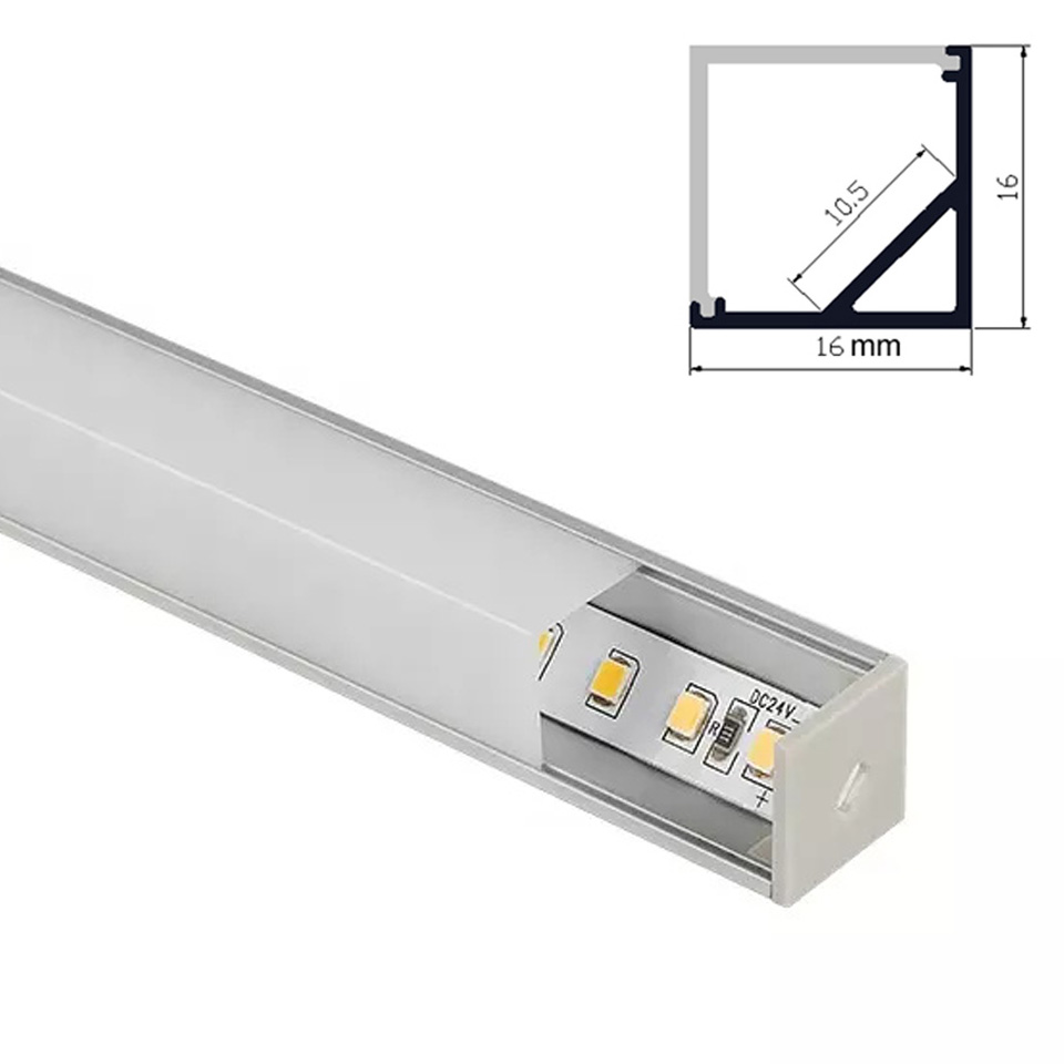 LED Tape Light Channel, V Shape Aluminum extrusion