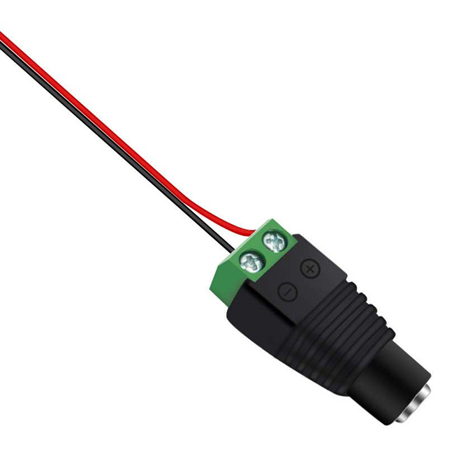12V DC Power Connector Female 5.5mm x 2.1mm Power Jack Adapter