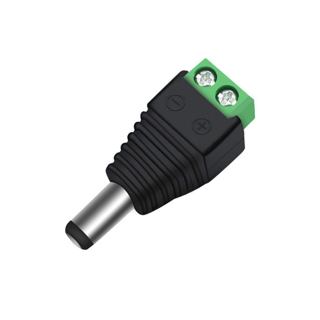 5.5mm x 2.1mm DC Male Connector, 12V 24V DC Jack Plug