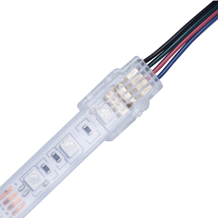 Waterproof LED Strip Light Connector, RGB LED Strip to Wire Connector