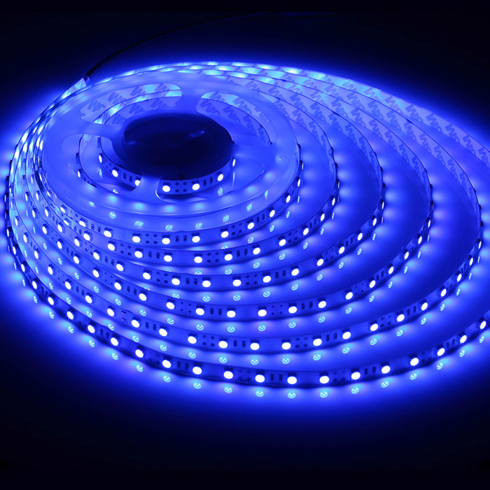 12V 5050 Blue LED Strip Lights, 5m Reel 450 nm LED Strip