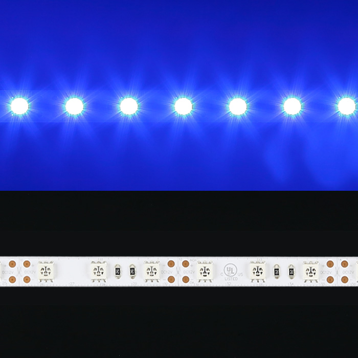 5050 12V Blue LED Strip Light, 60/m, 5m Reel