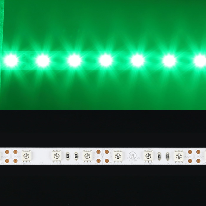 5050 12V Green LED Strip Light, 60/m, 5m Reel