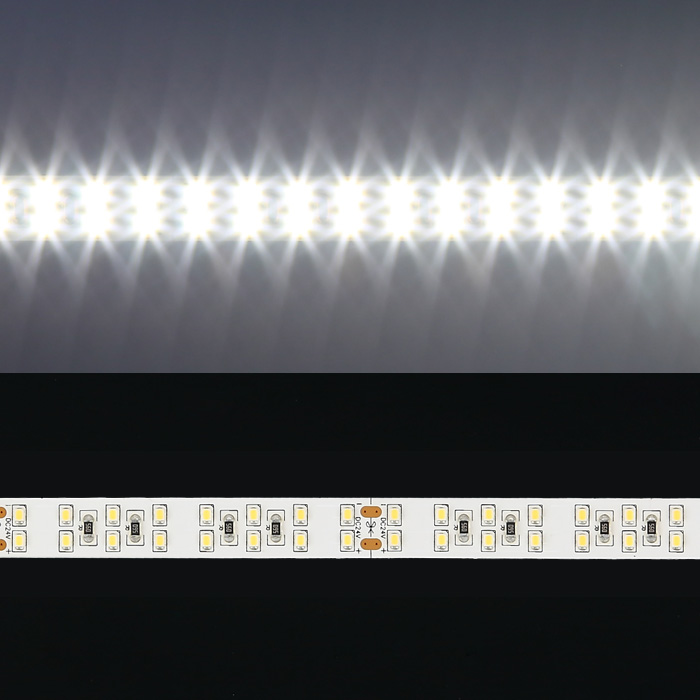 High CRI 95+ 2216 24V Double Row LED Strip Light, Cool White 6500K, 256/m, 5m Reel