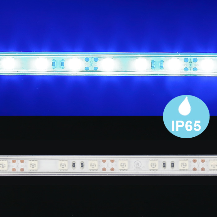 12V Blue Waterproof LED Strip Lights, Blue LED Outdoor Lights