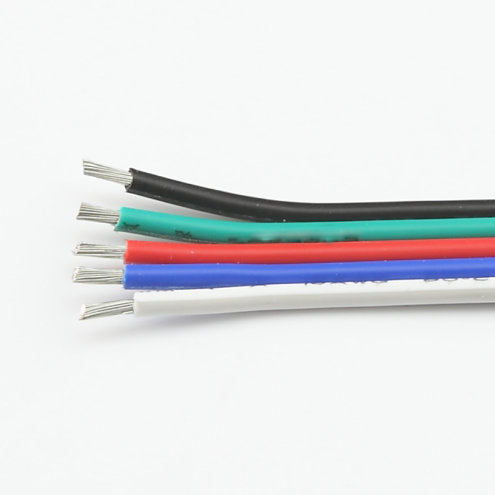 18 AWG 5 Conductor Wire, RGBW Extension Cable