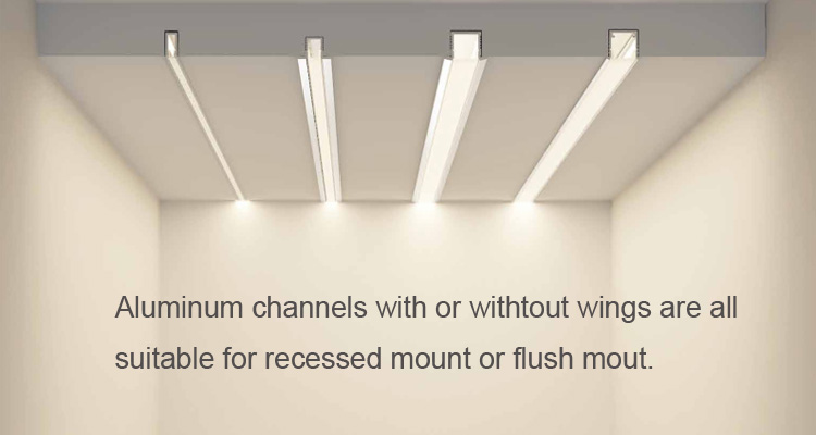 LED recessed channel